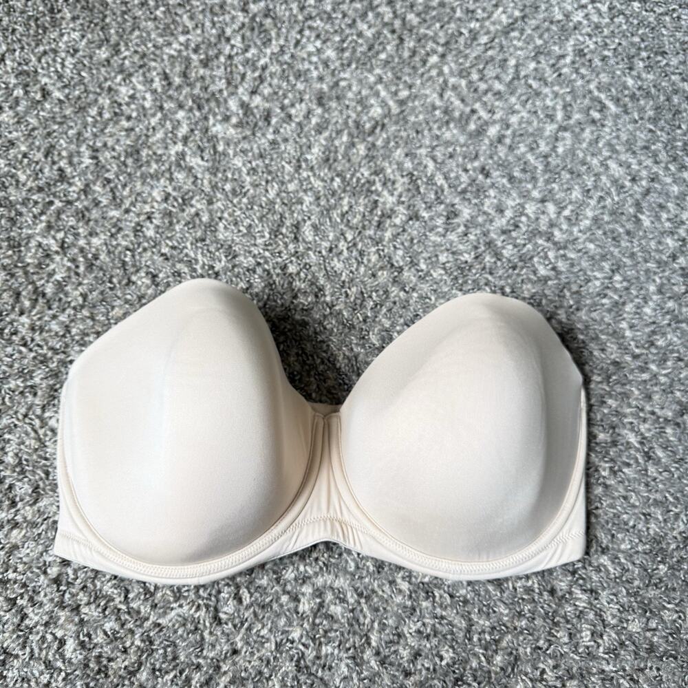 Wacoal Strapless Bra 40G 854119 Red Carpet Convertible Beige Tan Nude NO STRAPS